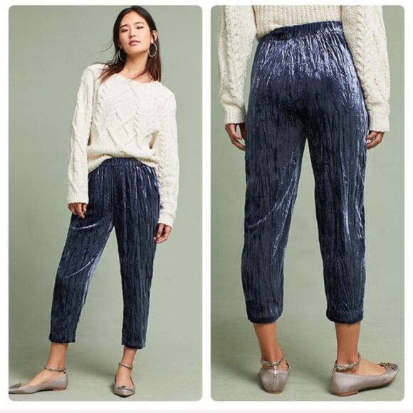 anthropologie velvet pants